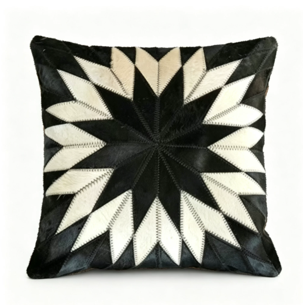 Custom Handmade Genuine Hair-On Cowhide Throw Pillow & Lumbar Cushion, High-End Light Luxury Real Leather Sofa Pillow, Minimalist Custom Pattern - Image 7