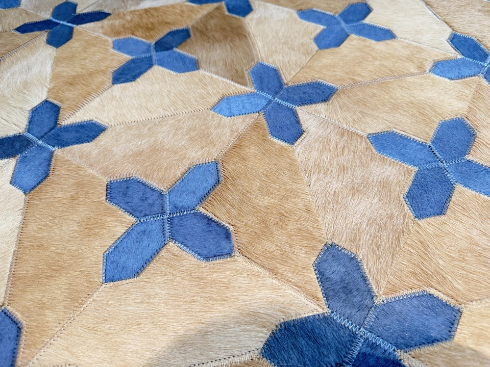 Morandi Patchwork Cowhide Rug - Image 9