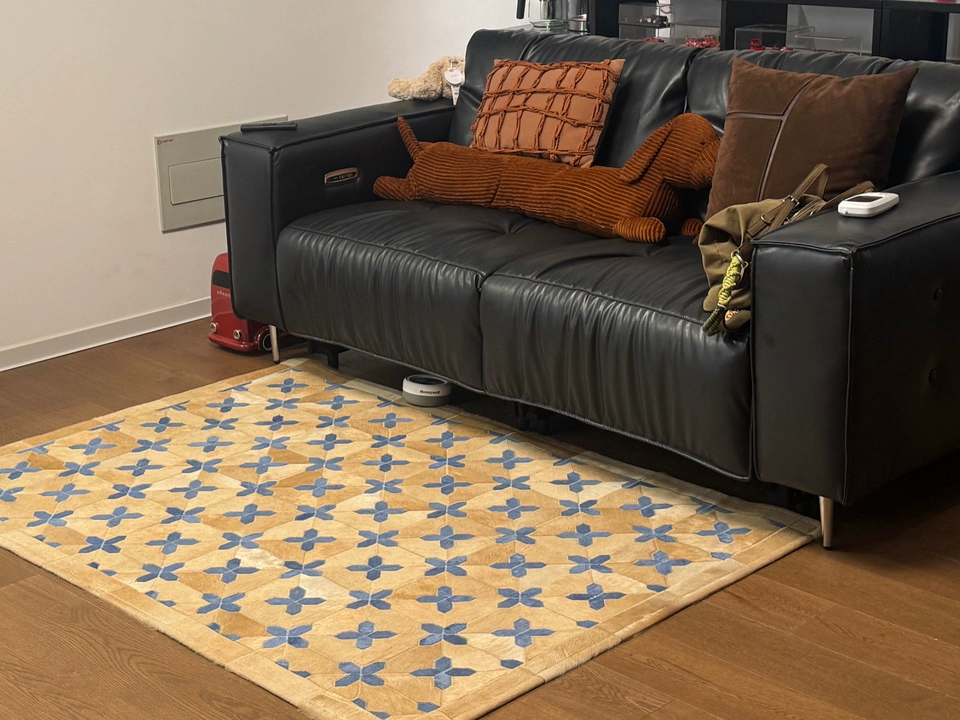 Morandi Patchwork Cowhide Rug - Image 5