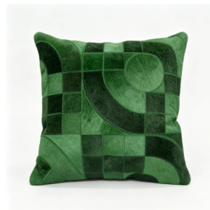 Custom Handmade Genuine Hair-On Cowhide Throw Pillow & Lumbar Cushion, High-End Light Luxury Real Leather Sofa Pillow, Minimalist Custom Pattern