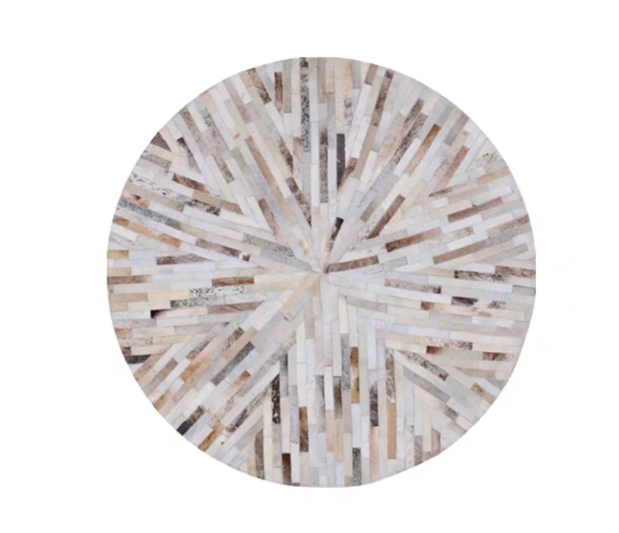 Sunburst Round Cowhide Rug - Image 11
