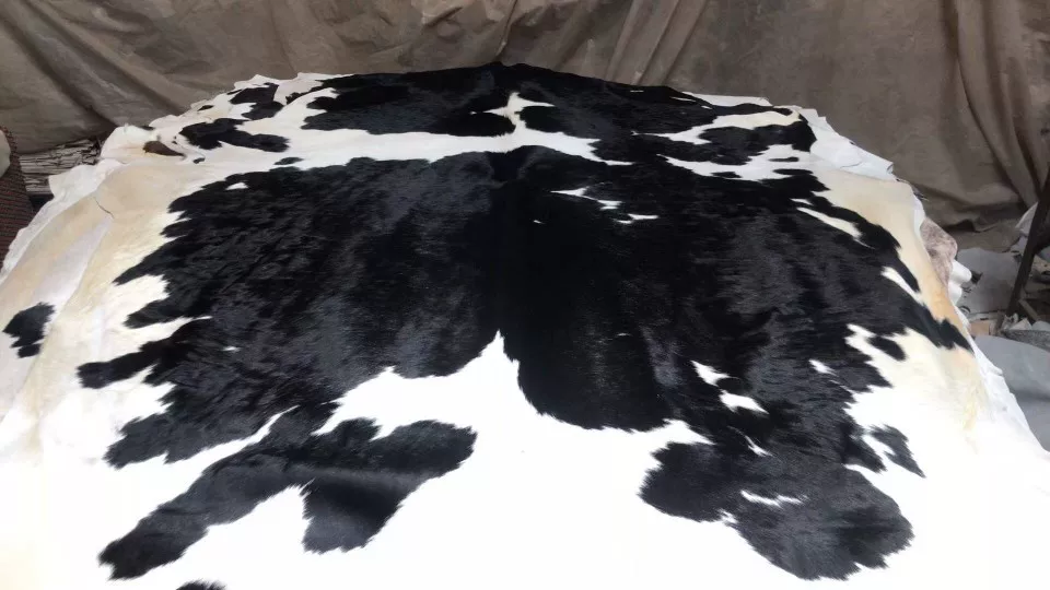 Whole piece、Natural Black & White Cow Pattern、Genuine Hair-on Cowhide、 - Image 3