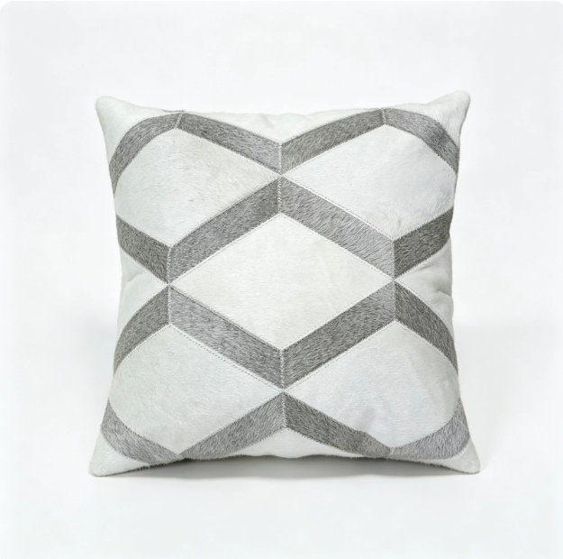 Custom Handmade Genuine Hair-On Cowhide Throw Pillow & Lumbar Cushion, High-End Light Luxury Real Leather Sofa Pillow, Minimalist Custom Pattern - Image 22