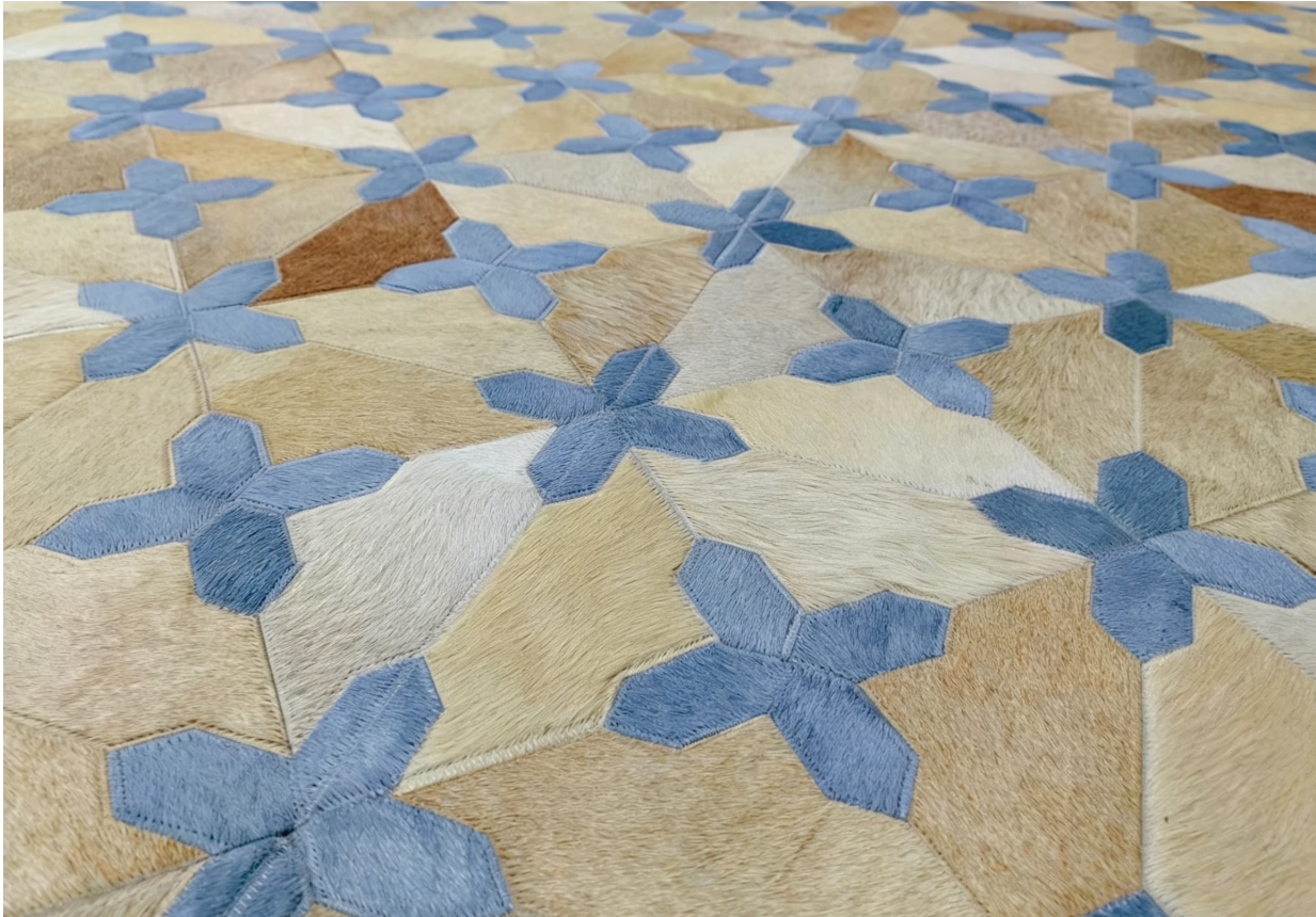 Morandi Patchwork Cowhide Rug - Image 2