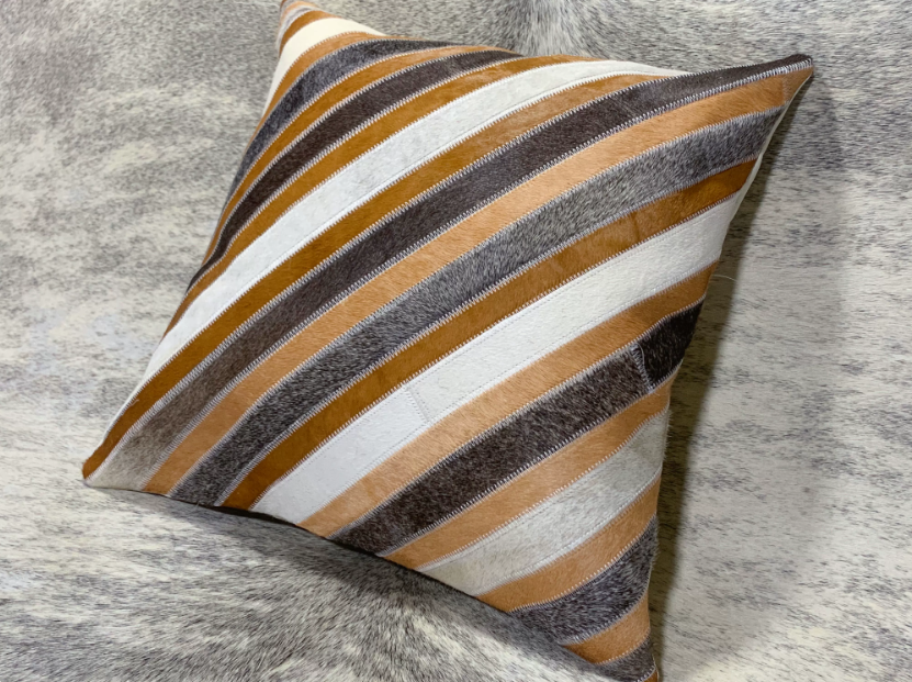 Genuine Cowhide Patchwork Throw Pillow, Special Price, Minimalist Modern Sofa Cushion, European Vintage Mid-Century, Ins Style - Image 17