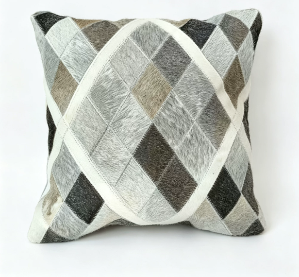 Custom Handmade Genuine Hair-On Cowhide Throw Pillow & Lumbar Cushion, High-End Light Luxury Real Leather Sofa Pillow, Minimalist Custom Pattern - Image 32