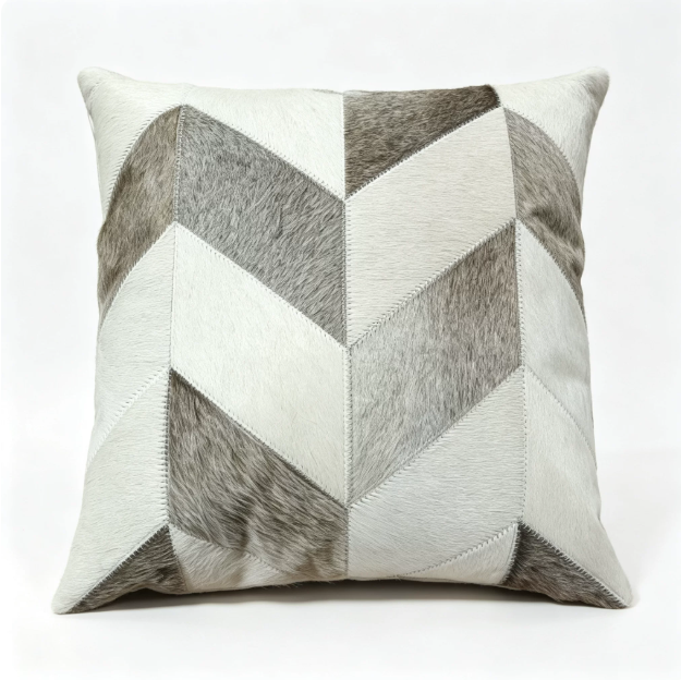 Custom Handmade Genuine Hair-On Cowhide Throw Pillow & Lumbar Cushion, High-End Light Luxury Real Leather Sofa Pillow, Minimalist Custom Pattern - Image 19